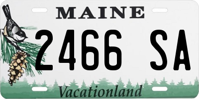 ME license plate 2466SA