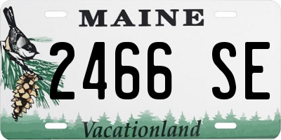 ME license plate 2466SE