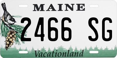 ME license plate 2466SG