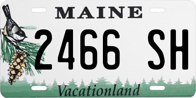 ME license plate 2466SH