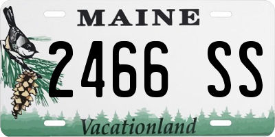 ME license plate 2466SS