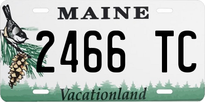 ME license plate 2466TC