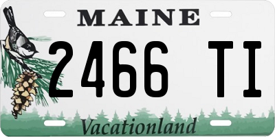 ME license plate 2466TI
