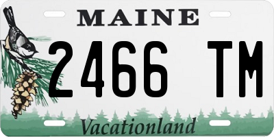 ME license plate 2466TM