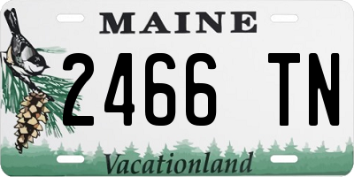 ME license plate 2466TN