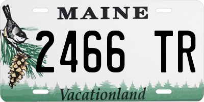 ME license plate 2466TR