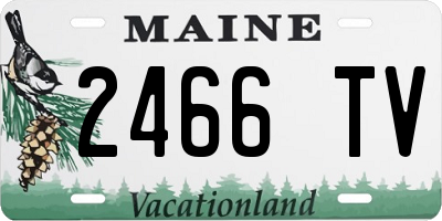 ME license plate 2466TV