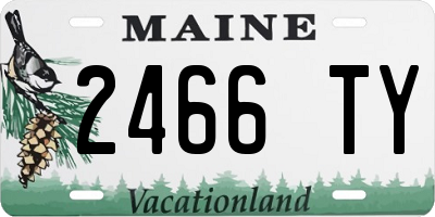ME license plate 2466TY
