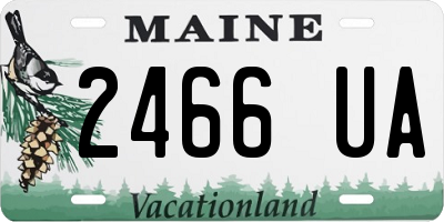 ME license plate 2466UA