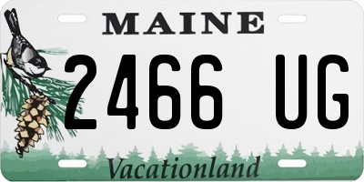 ME license plate 2466UG