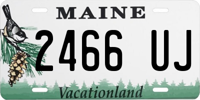 ME license plate 2466UJ
