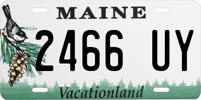 ME license plate 2466UY