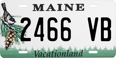 ME license plate 2466VB