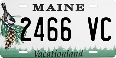 ME license plate 2466VC