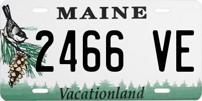 ME license plate 2466VE