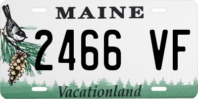 ME license plate 2466VF