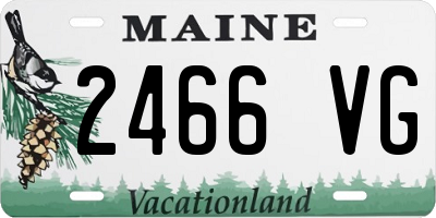 ME license plate 2466VG