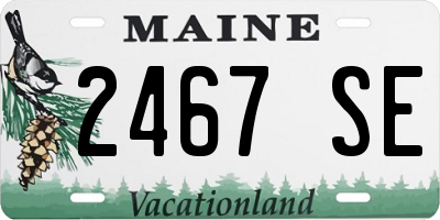 ME license plate 2467SE