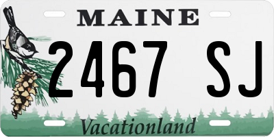 ME license plate 2467SJ