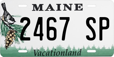 ME license plate 2467SP