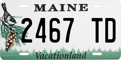 ME license plate 2467TD