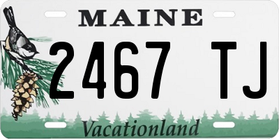 ME license plate 2467TJ