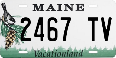 ME license plate 2467TV