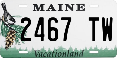 ME license plate 2467TW
