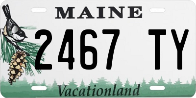 ME license plate 2467TY