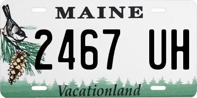 ME license plate 2467UH