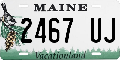 ME license plate 2467UJ