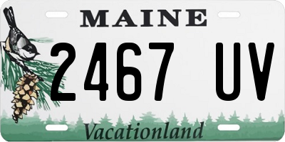 ME license plate 2467UV