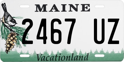 ME license plate 2467UZ