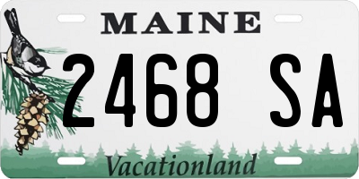 ME license plate 2468SA