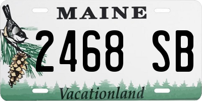 ME license plate 2468SB