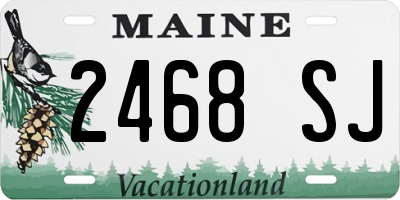 ME license plate 2468SJ