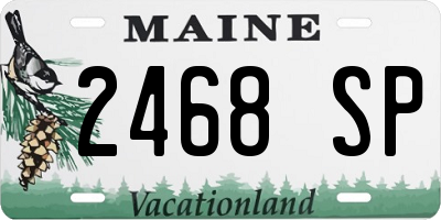 ME license plate 2468SP