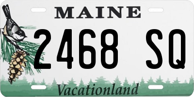 ME license plate 2468SQ