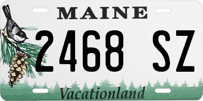 ME license plate 2468SZ