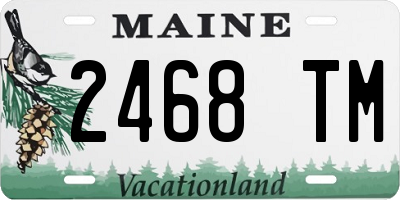 ME license plate 2468TM