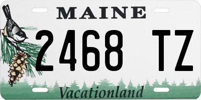 ME license plate 2468TZ