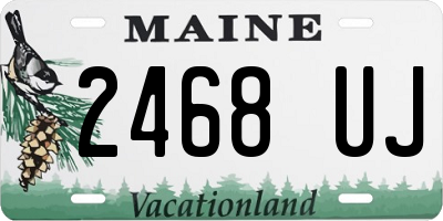 ME license plate 2468UJ