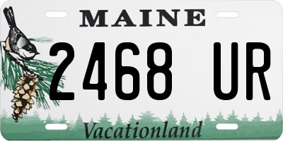 ME license plate 2468UR