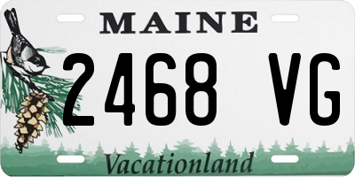 ME license plate 2468VG