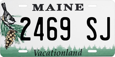 ME license plate 2469SJ