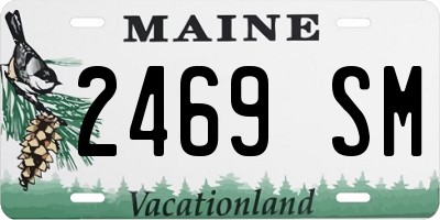ME license plate 2469SM
