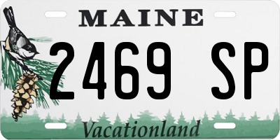 ME license plate 2469SP