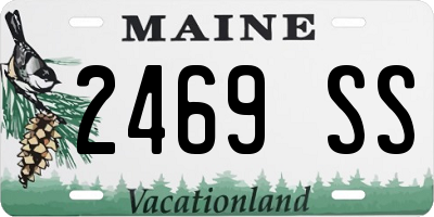 ME license plate 2469SS