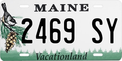 ME license plate 2469SY