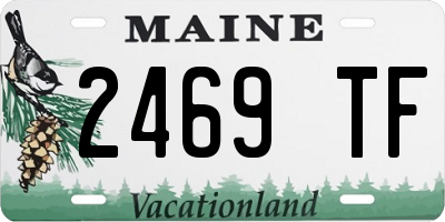 ME license plate 2469TF